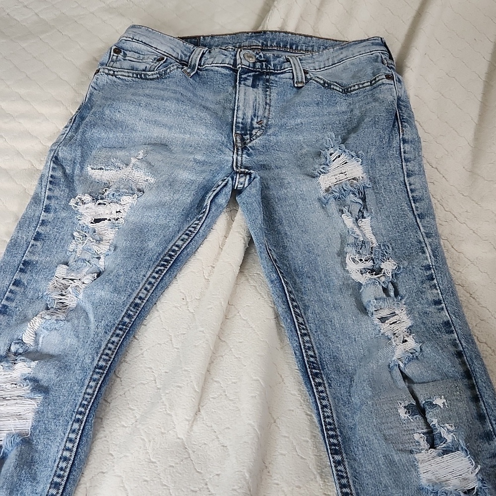 511 Slim Fit Levi’s Flex Men's Jeans 30x30 Distressed Denim Y2k Street wear - Picture 4 of 14